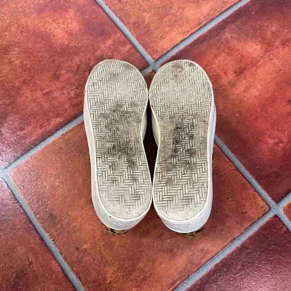 Loeffler Randall Calf Hair Cheetah Print Platform Sneakers Size 7.5 - Picture 10 of 12